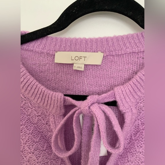 LOFT Lavender Knit Sweater - Picture 3 of 16